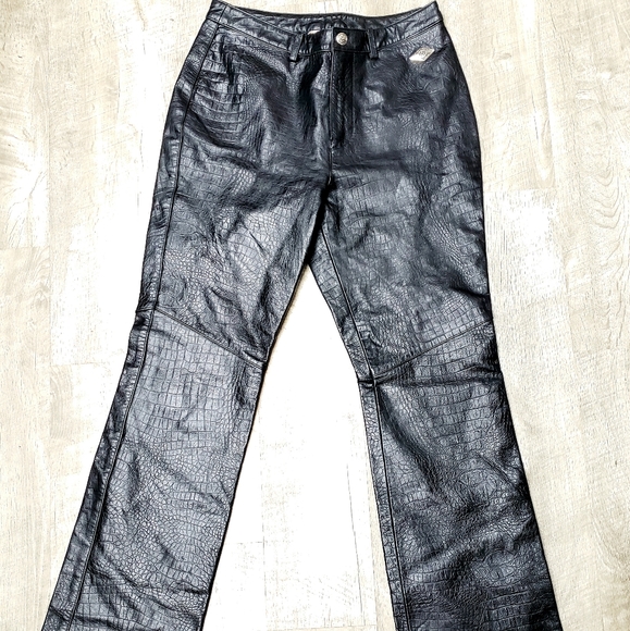 💰SOLD💰💥Harley-Davidson Crocodile🐊Leather Pants👖Sz 6 - Picture 2 of 16